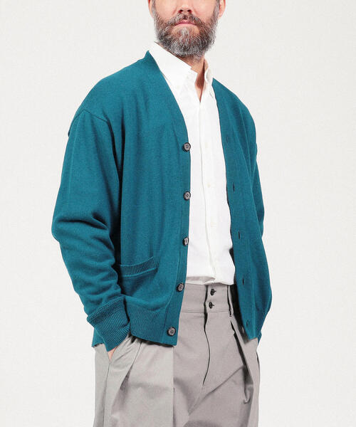 TOMORROWLAND （トゥモローランド）の「コットン Vネックカーディガン（カーディガン/ボレロ・メンズ・ネイビー/ブルー/キャメル/シャーベット・S/M）」の10枚目の写真