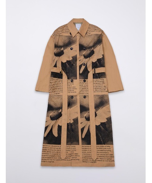 MR.GENTLEMAN(ミスタージェントルマン)の「GRAPHIC LONG TRENCH COAT(トレンチコート・メンズ・ベージュ・MEDIUM)」の6枚目の写真