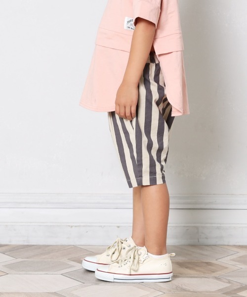 MAKE YOUR DAY（メイクユアデイ）の「ストライプタックパンツ■80～140cm（その他パンツ・キッズ・チャコールグレー/カーキ/ブルー・90/100/110/120/80/130/140）」の19枚目の写真