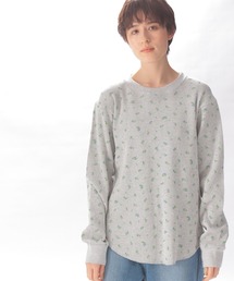 niko and... | フラワー&レタードワッフルロンT(Tシャツ/カットソー)