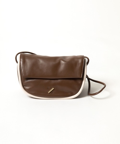 R/b nestle to BEAURE（アールビー）の「Rb カウレザー ２tone Round Flap mini Shoulder（ショルダーバッグ・レディース・ブラウン/アイボリー/ブラック/ベージュ・FREE）」の19枚目の写真