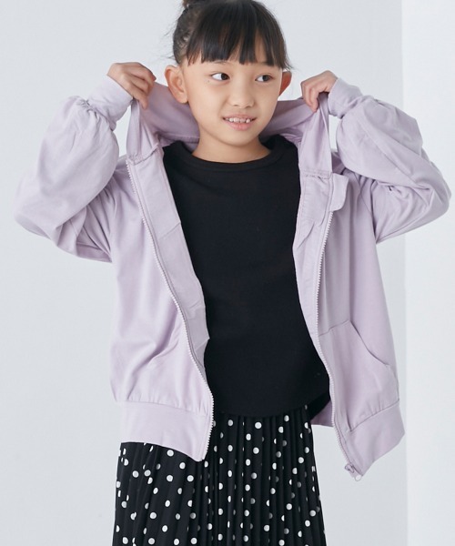キッズUVカット&ドライ加工ジップパーカー