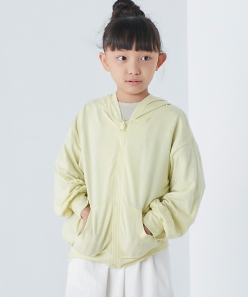 キッズUVカット&ドライ加工ジップパーカー