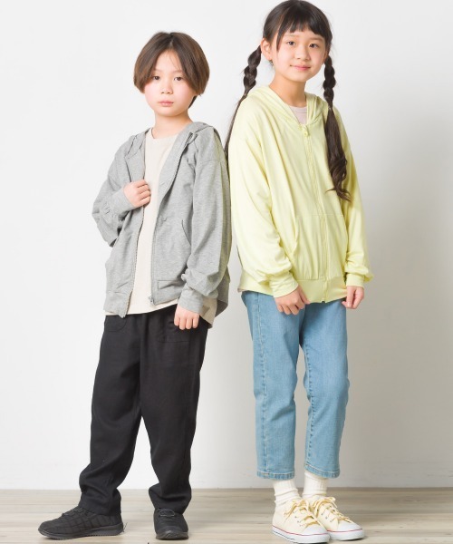 キッズUVカット&ドライ加工ジップパーカー