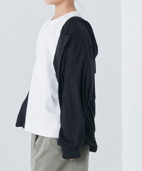 OMNES（オムネス）の「キッズ UVカット&ドライ加工 ジップパーカー（パーカー・キッズ・ラベンダー/ブルー/イエロー/グレー/ブラック・100/140/130/110/120）」の8枚目の写真