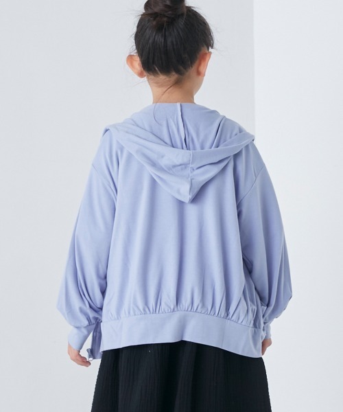 OMNES（オムネス）の「キッズ UVカット&ドライ加工 ジップパーカー（パーカー・キッズ・ラベンダー/ブルー/イエロー/グレー/ブラック・100/140/130/110/120）」の16枚目の写真