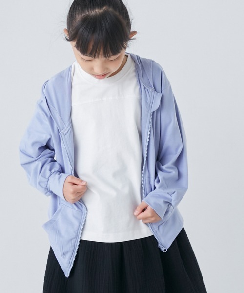 OMNES（オムネス）の「キッズ UVカット&ドライ加工 ジップパーカー（パーカー・キッズ・ラベンダー/ブルー/イエロー/グレー/ブラック・100/140/130/110/120）」の19枚目の写真