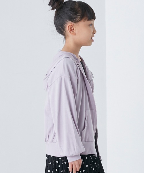 OMNES（オムネス）の「キッズ UVカット&ドライ加工 ジップパーカー（パーカー・キッズ・ラベンダー/ブルー/イエロー/グレー/ブラック・100/140/130/110/120）」の21枚目の写真