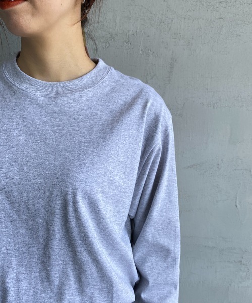 HANES（ヘインズ）の「【WEB限定】[HANES/ヘインズ] BEEFY 無地 ロングスリーブパックT（Tシャツ/カットソー・レディース・ブラック/ヘザーグレー/ホワイト・XL/M/L/S）」の12枚目の写真