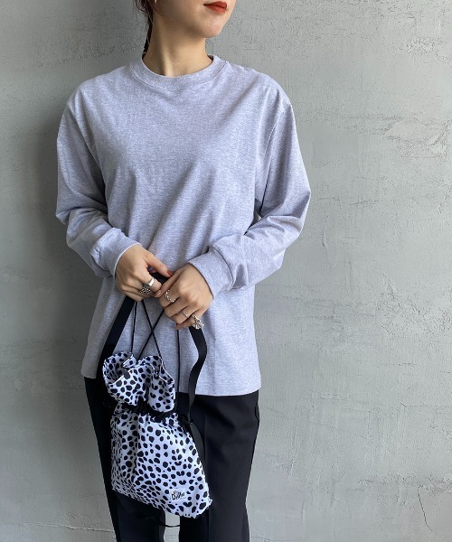 HANES（ヘインズ）の「【WEB限定】[HANES/ヘインズ] BEEFY 無地 ロングスリーブパックT（Tシャツ/カットソー・レディース・ブラック/ヘザーグレー/ホワイト・XL/M/L/S）」の21枚目の写真