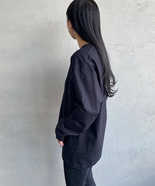 HANES（ヘインズ）の「【WEB限定】[HANES/ヘインズ] BEEFY 無地 ロングスリーブパックT（Tシャツ/カットソー・レディース・ブラック/ヘザーグレー/ホワイト・XL/M/L/S）」の17枚目の写真