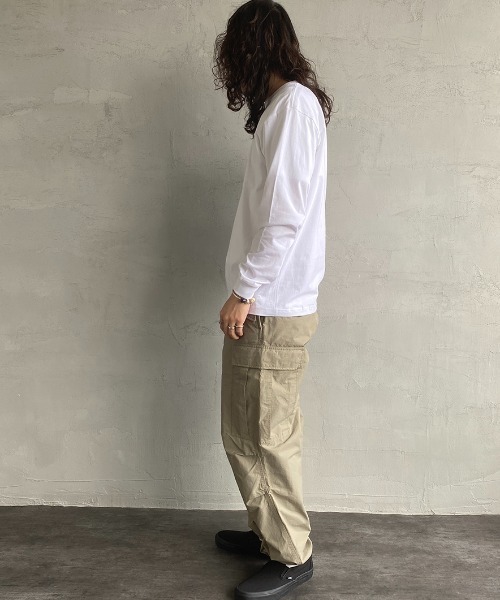 HANES（ヘインズ）の「【WEB限定】[HANES/ヘインズ] BEEFY 無地 ロングスリーブパックT（Tシャツ/カットソー・レディース・ブラック/ヘザーグレー/ホワイト・XL/M/L/S）」の6枚目の写真