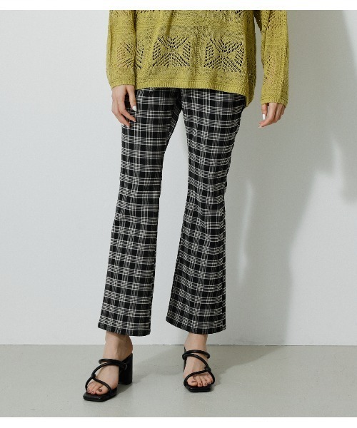 AZUL by moussy（アズールバイマウジー）の「CHECK FLARE PANTS