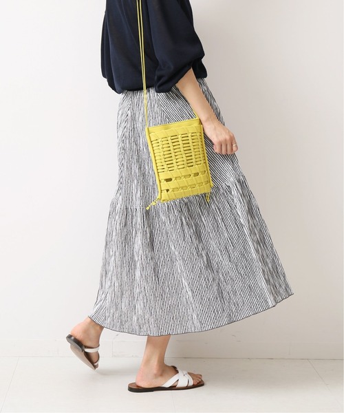 IENA（イエナ）の「ストライプティアードスカート（スカート・レディース・ブラック/オレンジ/ブルー・38/36/34）」の9枚目の写真