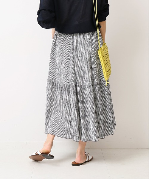 IENA（イエナ）の「ストライプティアードスカート（スカート・レディース・ブラック/オレンジ/ブルー・38/36/34）」の10枚目の写真