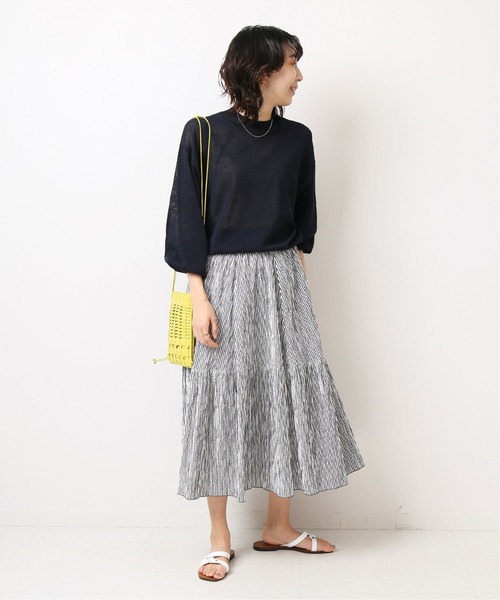 IENA（イエナ）の「ストライプティアードスカート（スカート・レディース・ブラック/オレンジ/ブルー・38/36/34）」の12枚目の写真