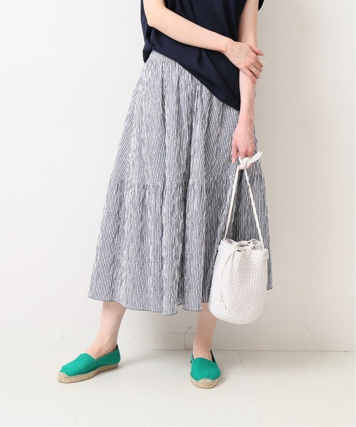 IENA（イエナ）の「ストライプティアードスカート（スカート・レディース・ブラック/オレンジ/ブルー・38/36/34）」の14枚目の写真