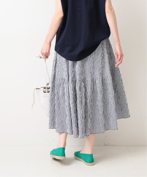 IENA（イエナ）の「ストライプティアードスカート（スカート・レディース・ブラック/オレンジ/ブルー・38/36/34）」の17枚目の写真