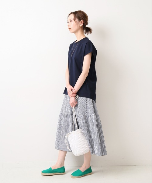 IENA（イエナ）の「ストライプティアードスカート（スカート・レディース・ブラック/オレンジ/ブルー・38/36/34）」の19枚目の写真