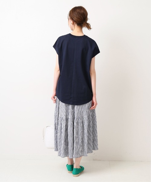 IENA（イエナ）の「ストライプティアードスカート（スカート・レディース・ブラック/オレンジ/ブルー・38/36/34）」の21枚目の写真