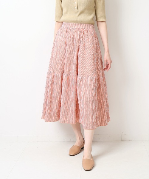 IENA（イエナ）の「ストライプティアードスカート（スカート・レディース・ブラック/オレンジ/ブルー・38/36/34）」の22枚目の写真