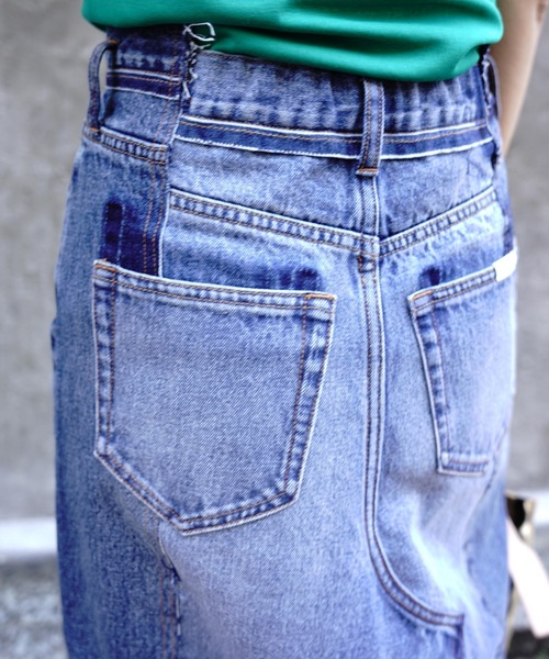 DROIT BELLO（ドロイトベロ）の「DROIT BELLO (ドロイトベロ) リプロスカート/ outside dark/リメイクデニムスカート（デニムスカート・レディース・インディゴブルー・S/M）」の8枚目の写真