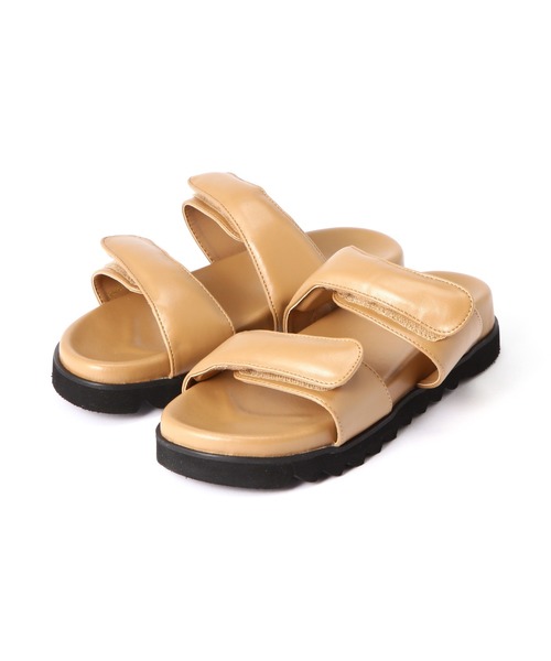 FREE'S MART（フリーズマート）の「マジックベルトサンダル（サンダル・レディース・ブラック/ベージュ・SMALL/MEDIUM）」の5枚目の写真