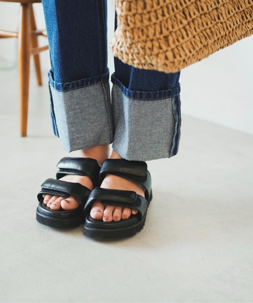 FREE'S MART（フリーズマート）の「マジックベルトサンダル（サンダル・レディース・ブラック/ベージュ・SMALL/MEDIUM）」の10枚目の写真