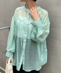 CIAOPANIC | 春夏に欠かせない、ラメシアーバンドカラーシャツ(シャツ/ブラウス)