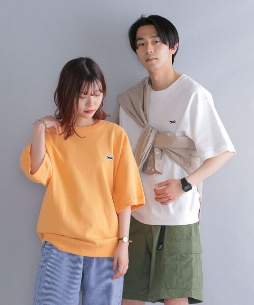 PENNEYS(ぺニーズ)の「*【SHIPS別注】PENNEYS: FOX ロゴ ワッペン ショートスリーブ スウェット(Tシャツ/カットソー・メンズ・ホワイト/ダークグレー/ブルー/ネイビー/オレンジ・SMALL/MEDIUM/LARGE/X-LARGE)」の1枚目の写真