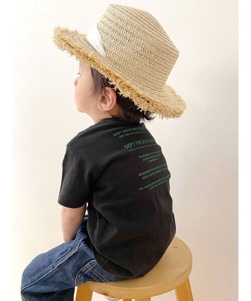 Ungrid（アングリッド）の「Kids UngridロゴTee（Tシャツ/カットソー・キッズ・ブルー/ブラック/グリーン/オフホワイト/ピンク・100/120）」の7枚目の写真