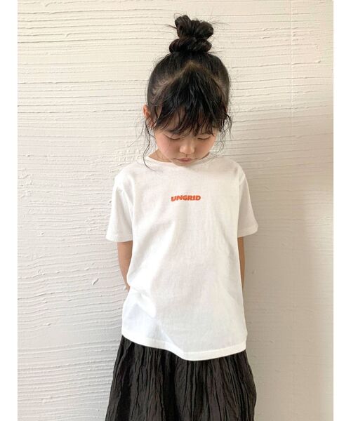 Ungrid（アングリッド）の「Kids UngridロゴTee（Tシャツ/カットソー・キッズ・ブルー/ブラック/グリーン/オフホワイト/ピンク・100/120）」の17枚目の写真