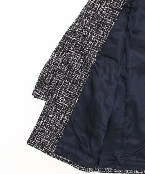 HIGH STREET(ハイストリート)の「HIGH STREET∴ファンシーツィードコート(チェスターコート・メンズ・グレー系その他/ネイビー・S/M/L/LL)」の4枚目の写真