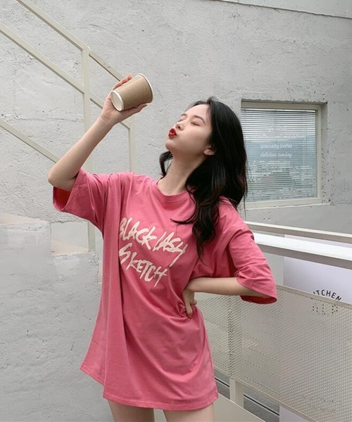 Bifrost(ビフレスト)の「ストリートロゴTシャツ(Tシャツ/カットソー・レディース・ホワイト/ピンク/ブラック・XL/L)」の3枚目の写真
