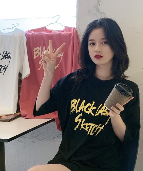 Bifrost(ビフレスト)の「ストリートロゴTシャツ(Tシャツ/カットソー・レディース・ホワイト/ピンク/ブラック・XL/L)」の6枚目の写真