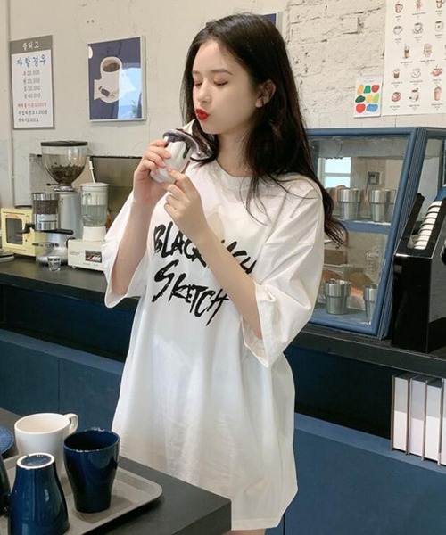 Bifrost(ビフレスト)の「ストリートロゴTシャツ(Tシャツ/カットソー・レディース・ホワイト/ピンク/ブラック・XL/L)」の4枚目の写真
