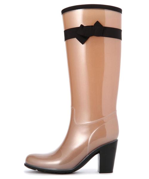 ODETTE E ODILE(オデットエオディール)の「O ラインRBN LBT80Ш(レインシューズ・レディース・ベージュ/ブラック・MEDIUM/SMALL/LARGE)」の6枚目の写真