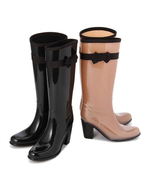 ODETTE E ODILE(オデットエオディール)の「O ラインRBN LBT80Ш(レインシューズ・レディース・ベージュ/ブラック・MEDIUM/SMALL/LARGE)」の5枚目の写真