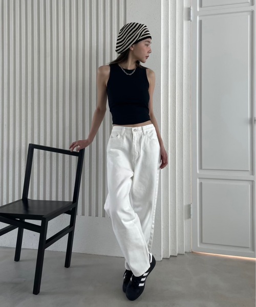 Didot.showroom(ディドット ショールーム)の「コットンボーダーベレー帽(ハンチング/ベレー帽・レディース・ブラック・FREE)」の4枚目の写真