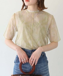 HER CLOSET | 【shemoshelly】WEB限定オリジナル柄ハイネックシアートップス半袖(Tシャツ/カットソー)