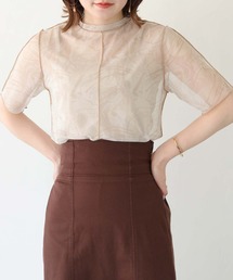 HER CLOSET | 【shemoshelly】WEB限定オリジナル柄ハイネックシアートップス半袖(Tシャツ/カットソー)