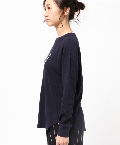 Kastane（カスタネ）の「【Kastane】プリントワッフルプルオーバー（Tシャツ/カットソー・レディース・グレー/ネイビー/アイボリー/チャコールグレー・FREE）」の12枚目の写真