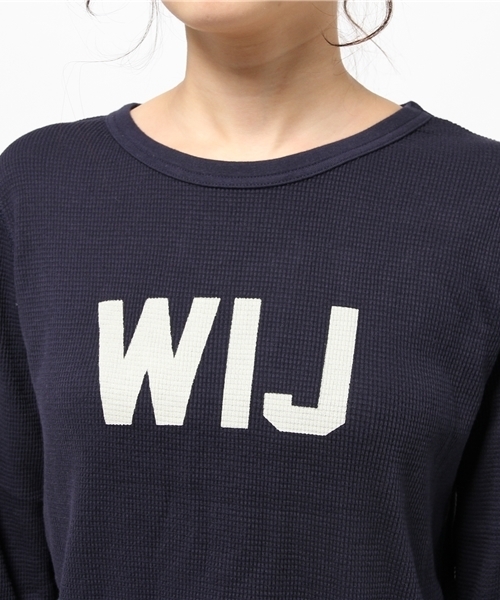 Kastane（カスタネ）の「【Kastane】プリントワッフルプルオーバー（Tシャツ/カットソー・レディース・グレー/ネイビー/アイボリー/チャコールグレー・FREE）」の14枚目の写真