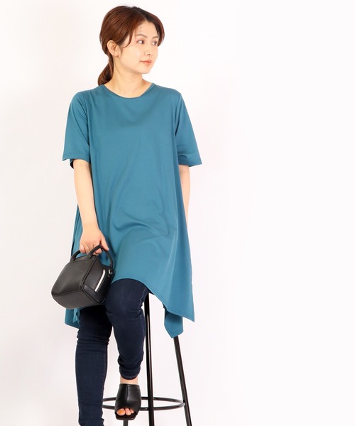 FUNALIVE(ファンアライブ)の「je crois soi ゆったりチュニックカットソー(Tシャツ/カットソー・レディース・ブラック/ベージュ/ブルー/チャコール/コーラル・FREE)」の21枚目の写真
