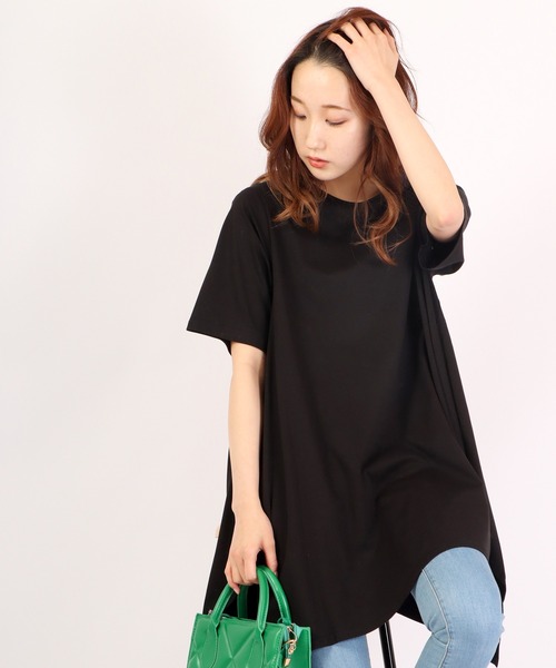 FUNALIVE(ファンアライブ)の「je crois soi ゆったりチュニックカットソー(Tシャツ/カットソー・レディース・ブラック/ベージュ/ブルー/チャコール/コーラル・FREE)」の6枚目の写真