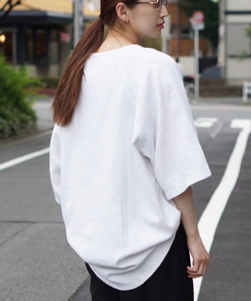 C.E.L.STORE（セルストア）の「MADE IN STANDARD/メイドインスタンダード 4B HENLEY SHIRTSヘンリーネックビッグシルエット（Tシャツ/カットソー・メンズ・ホワイト/ナチュラル・L/MEDIUM）」の17枚目の写真