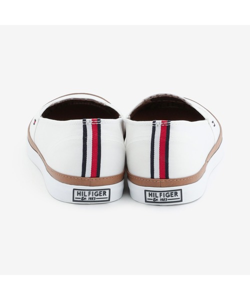 TOMMY HILFIGER(トミーヒルフィガー)の「フラッグロゴスリッポン(スニーカー・レディース・ホワイト/ブラック/ピンク・22.5cm/23cm/23.5cm/24cm/24.5cm/22cm)」の4枚目の写真