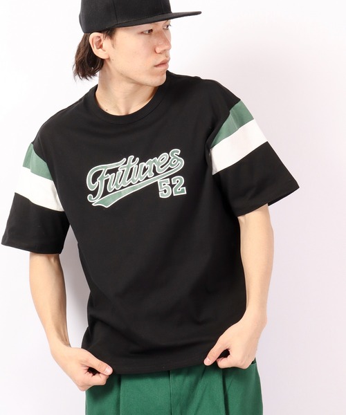 FUNALIVE(ファンアライブ)の「Sunsweet レトロ袖切りかえボックスロゴ半袖Tシャツ(Tシャツ/カットソー・メンズ・ホワイト/ブラック・M/L)」の6枚目の写真