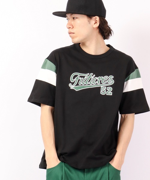 FUNALIVE(ファンアライブ)の「Sunsweet レトロ袖切りかえボックスロゴ半袖Tシャツ(Tシャツ/カットソー・メンズ・ホワイト/ブラック・M/L)」の7枚目の写真