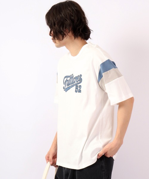FUNALIVE(ファンアライブ)の「Sunsweet レトロ袖切りかえボックスロゴ半袖Tシャツ(Tシャツ/カットソー・メンズ・ホワイト/ブラック・M/L)」の3枚目の写真